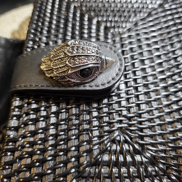 Kurt Geiger London Kensington Black woven Bag With Storage Bag - Picture 9 of 13